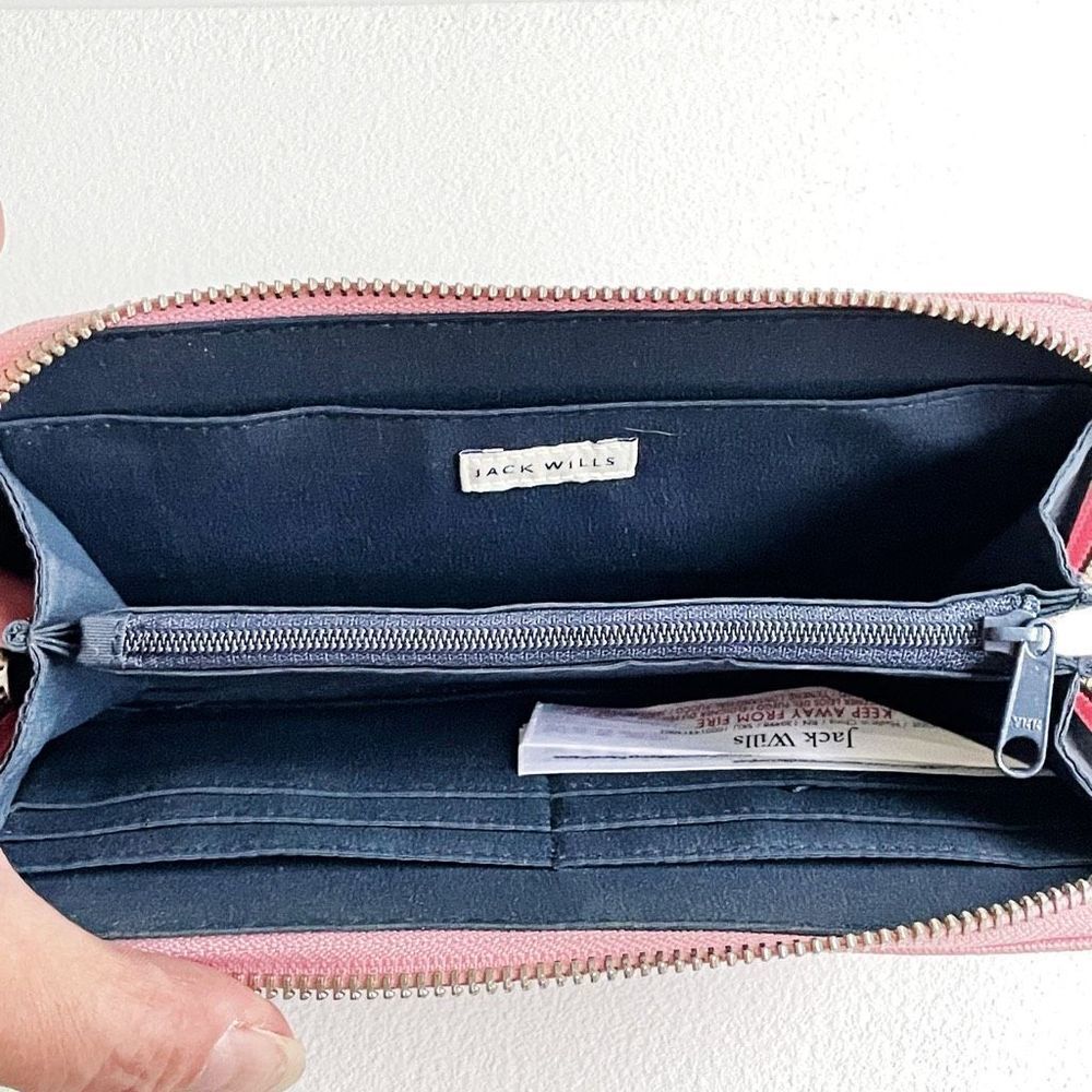 Jack Wills Pink & Navy Continental Style Wallet New - Picture 6 of 12